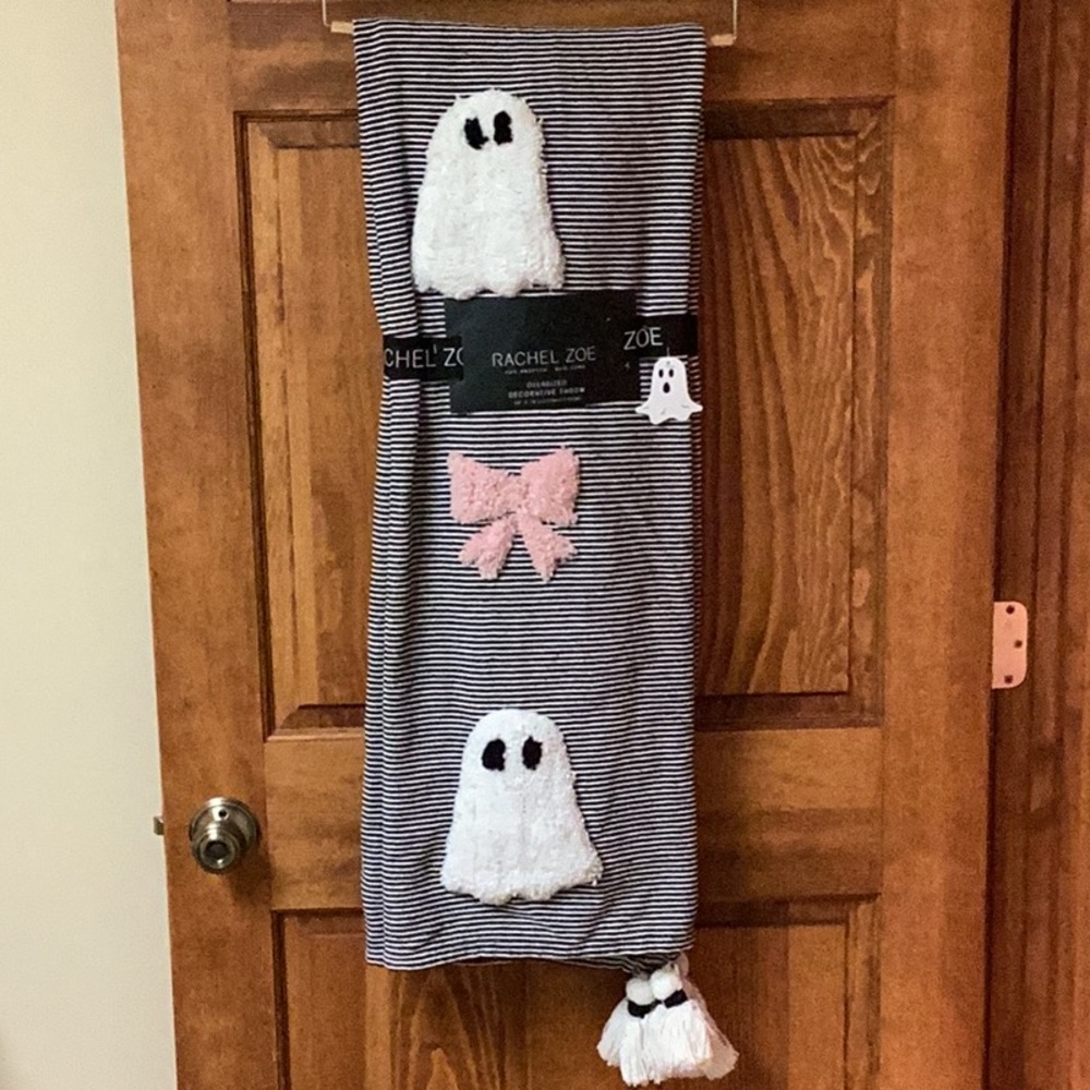 Rachel Zoe Black and White Ghost Throw Blanket